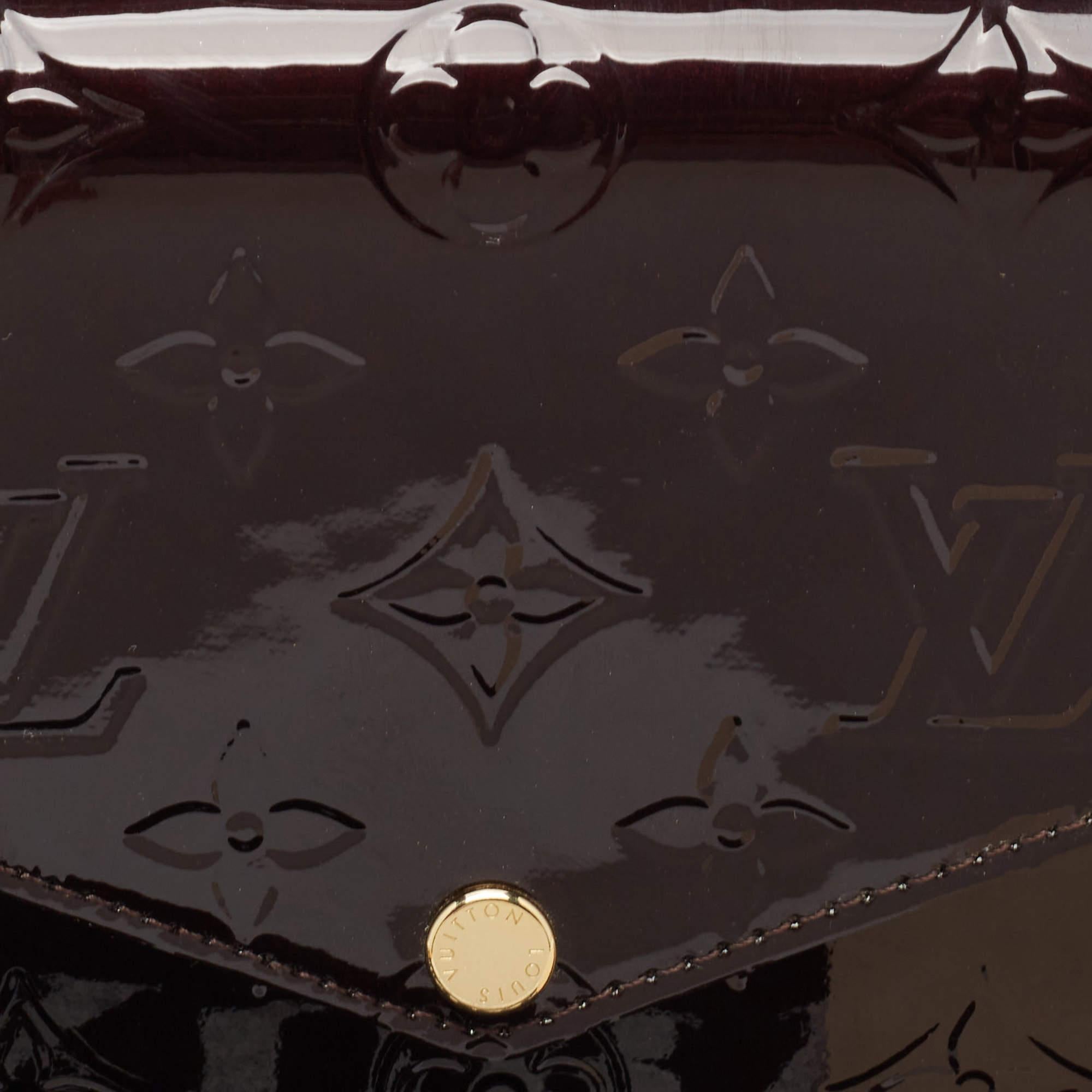 Louis Vuitton Amarante Monogrammierte Vernis Pochette Felicie-Tasche Damen