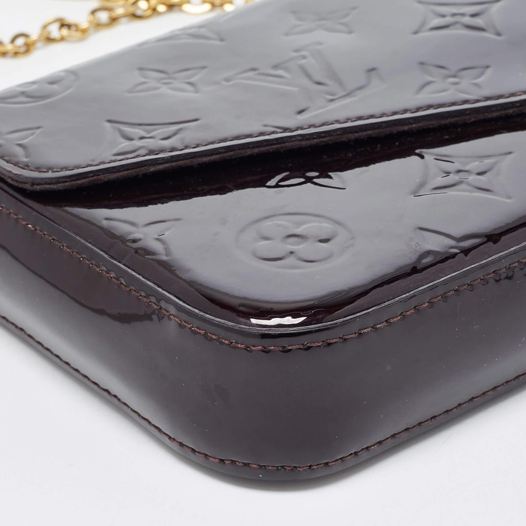 Louis Vuitton Amarante Monogram Vernis Pochette Felicie Bag 1