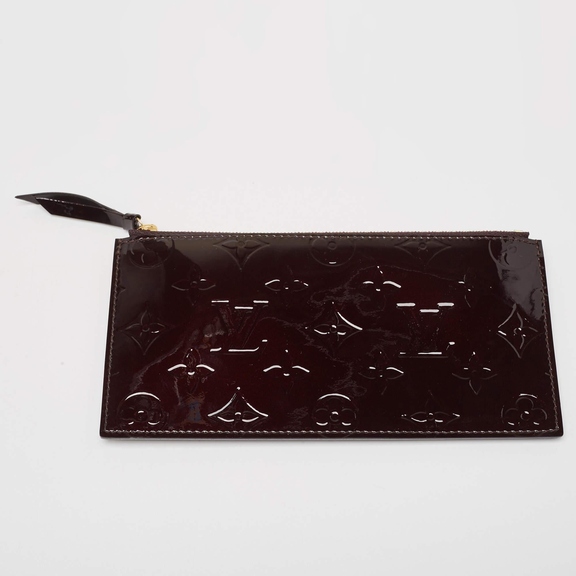 Louis Vuitton Amarante Monogrammierte Vernis Pochette Felicie-Tasche 4