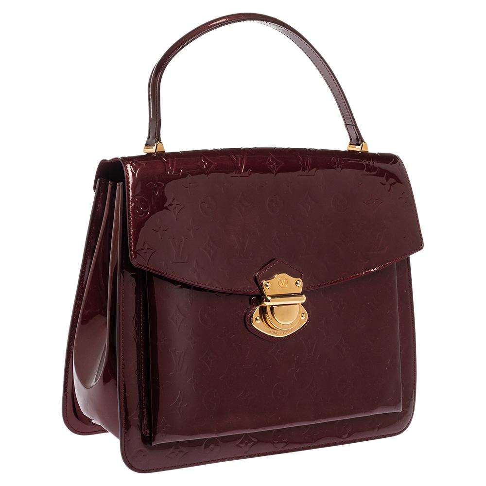 Louis Vuitton Amarante Monogram Vernis Romaine Bag In Good Condition In Dubai, Al Qouz 2
