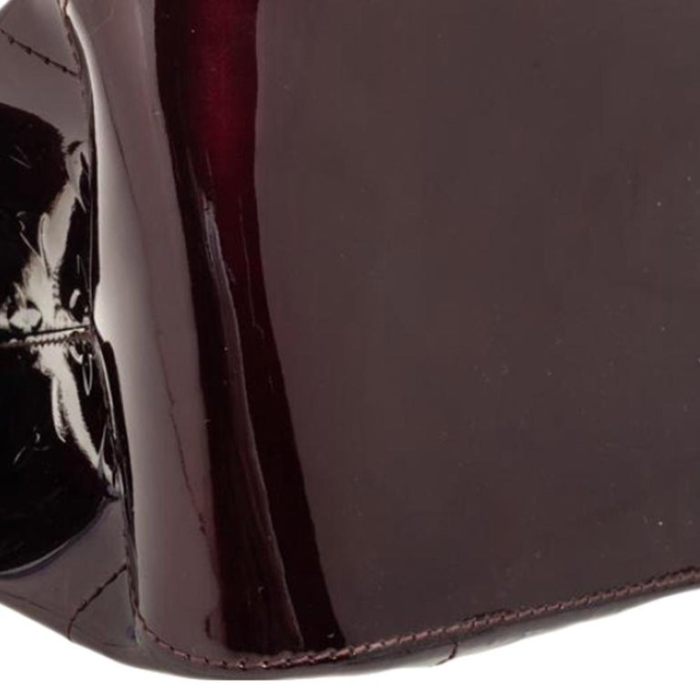 Rosewood patent leather handbag Louis Vuitton Burgundy in Patent