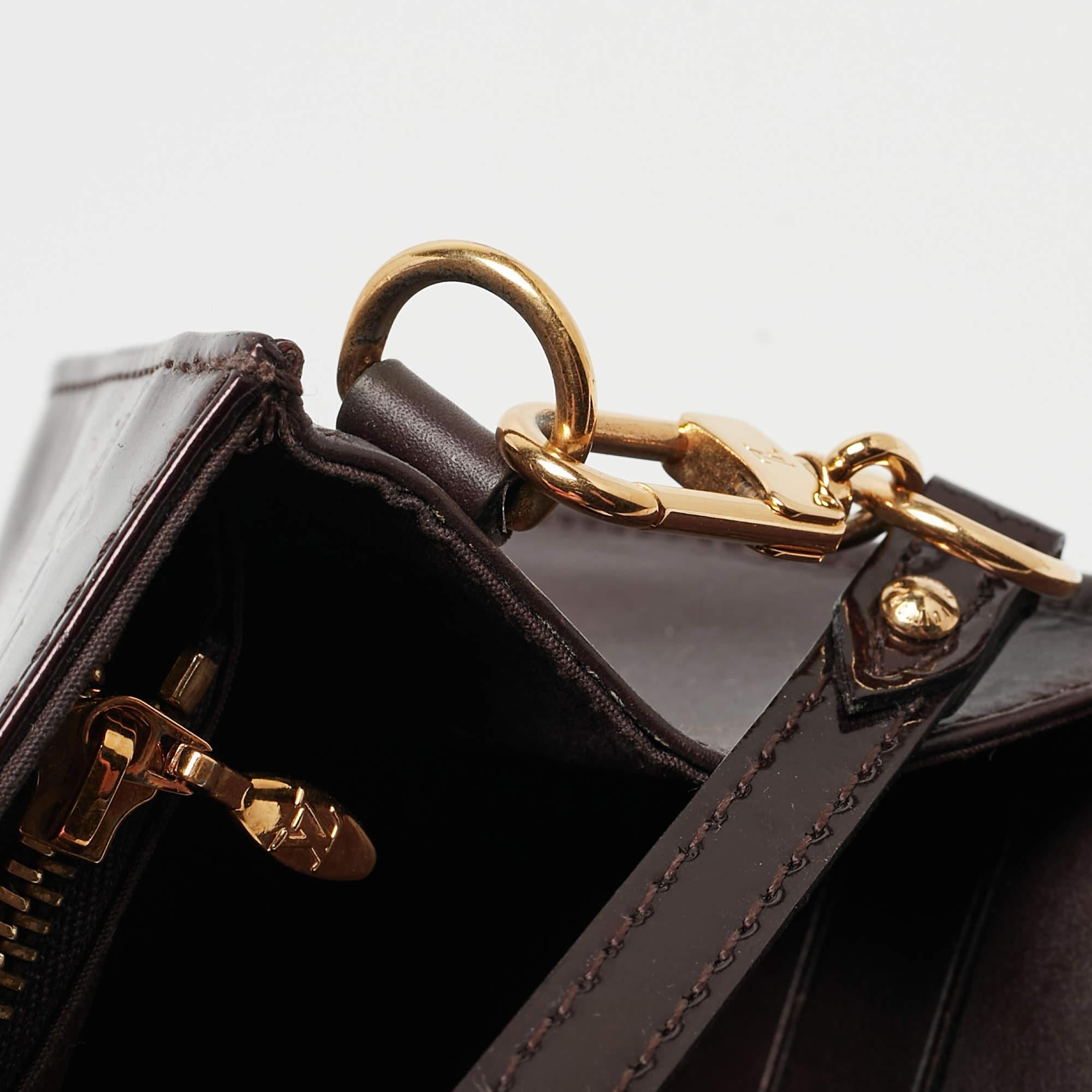 Louis Vuitton Amarante Monogram Vernis Rossmore MM Bag 7