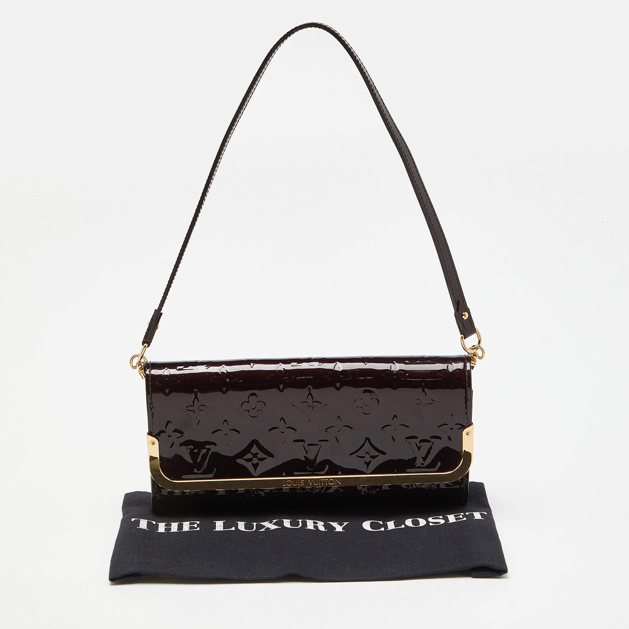 Louis Vuitton Amarante Monogram Vernis Rossmore MM Bag 7