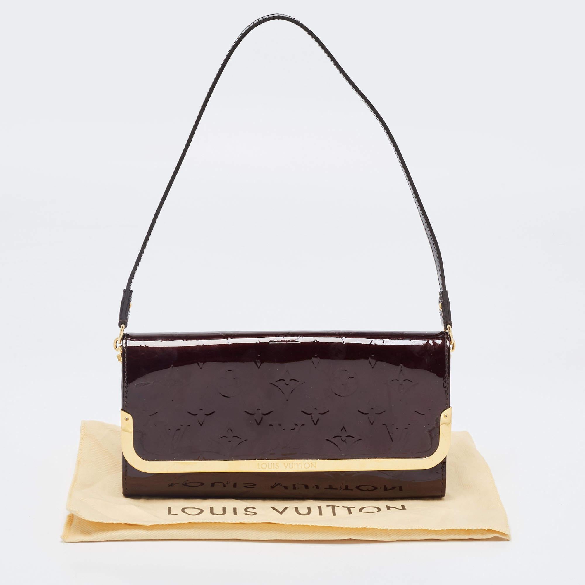 Louis Vuitton Amarante Monogram Vernis Rossmore MM Bag 9