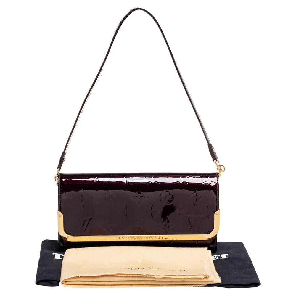 Louis Vuitton Amarante Monogram Vernis Rossmore MM Bag In Good Condition In Dubai, Al Qouz 2