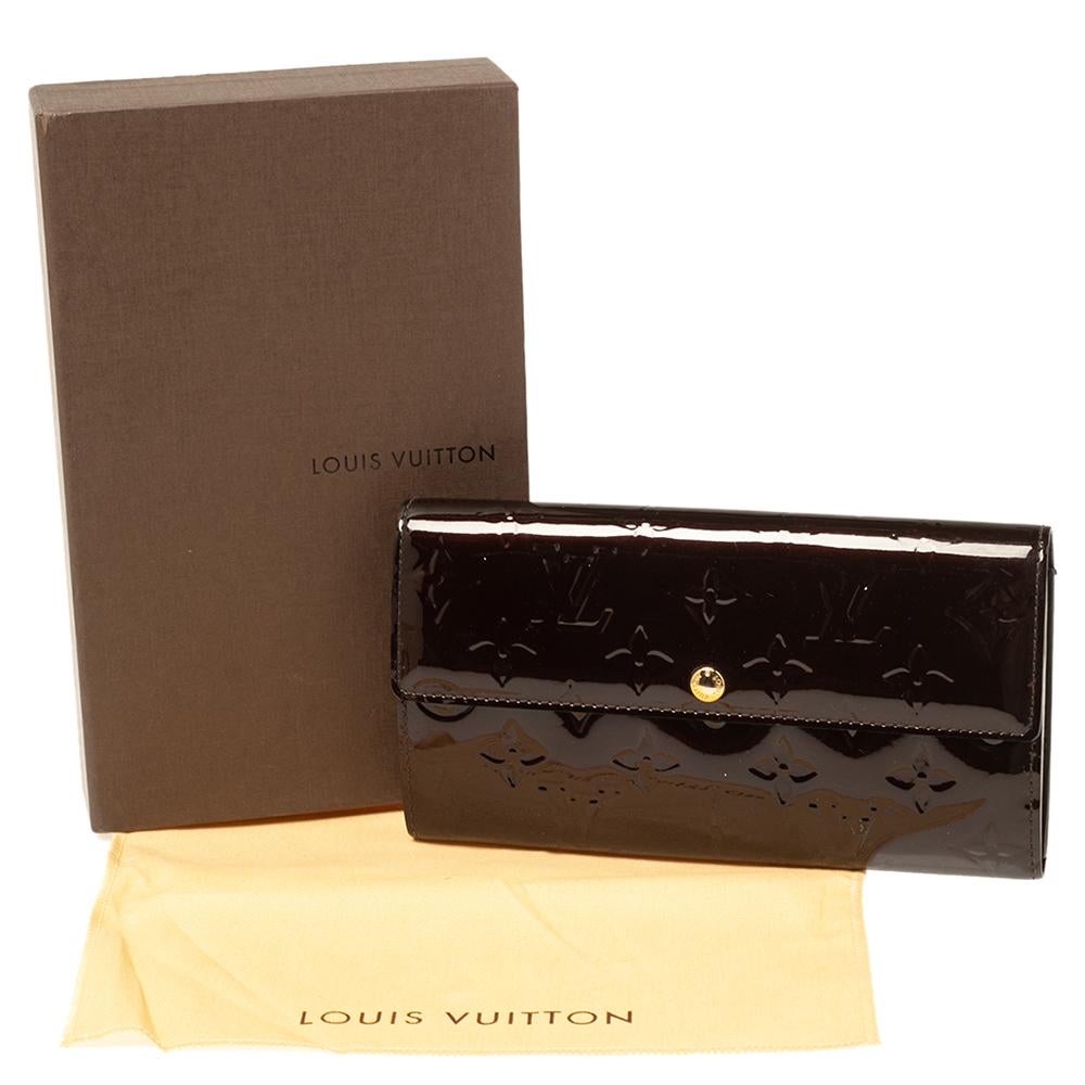 Louis Vuitton Amarante Monogram Vernis Sarah Wallet 5