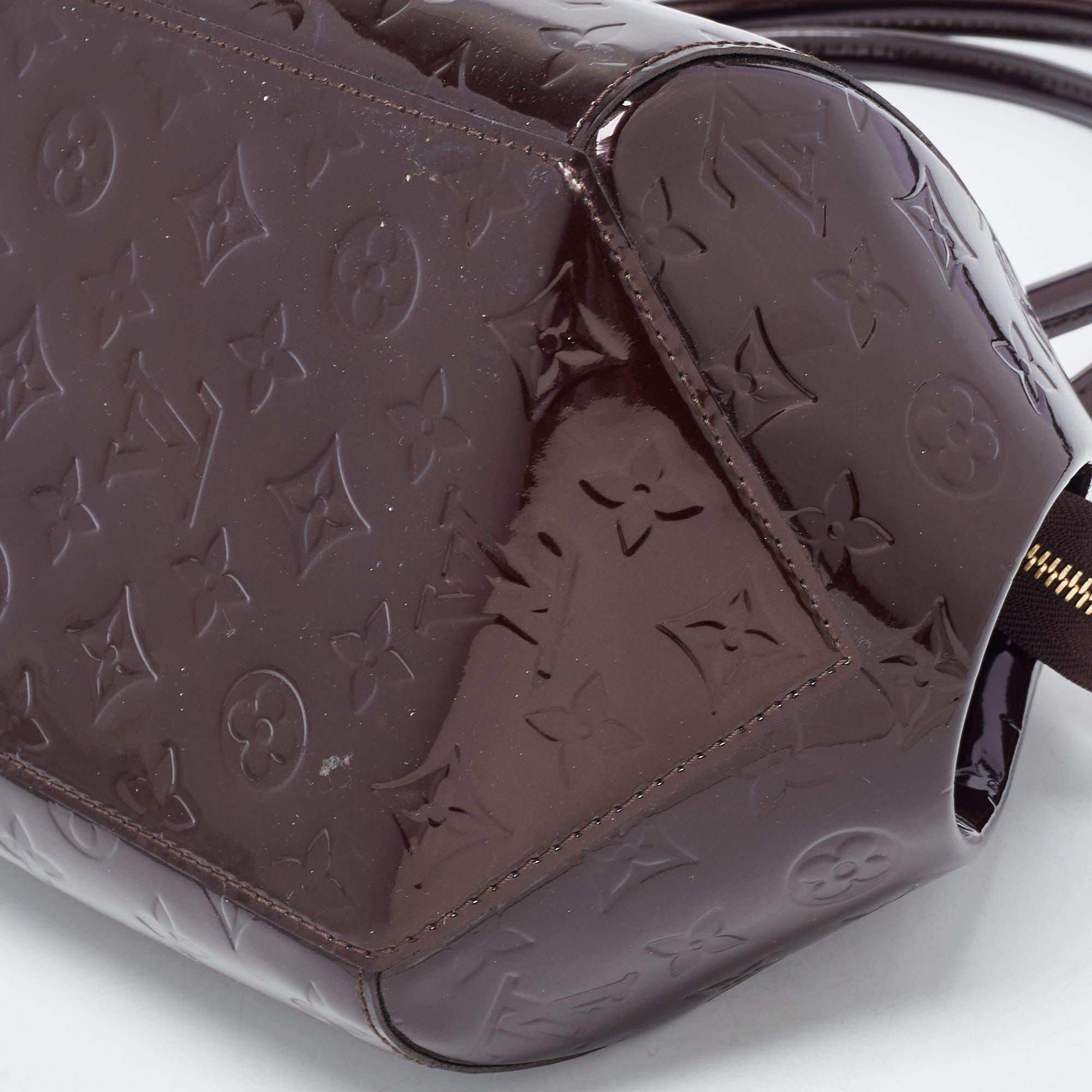 Louis Vuitton Amarante Monogram Vernis Sherwood GM Bag 8
