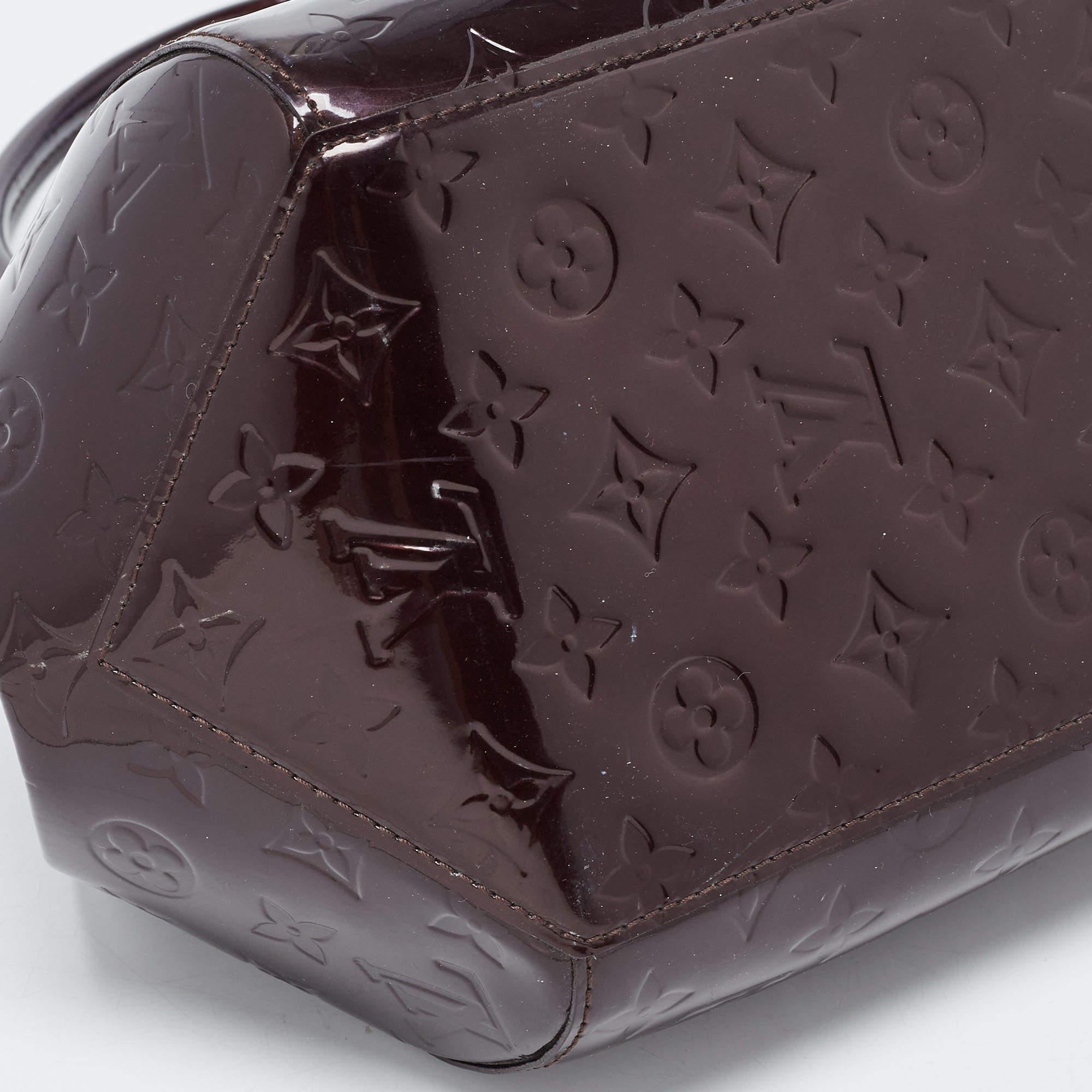 Louis Vuitton Amarante Monogram Vernis Sherwood GM Bag 9
