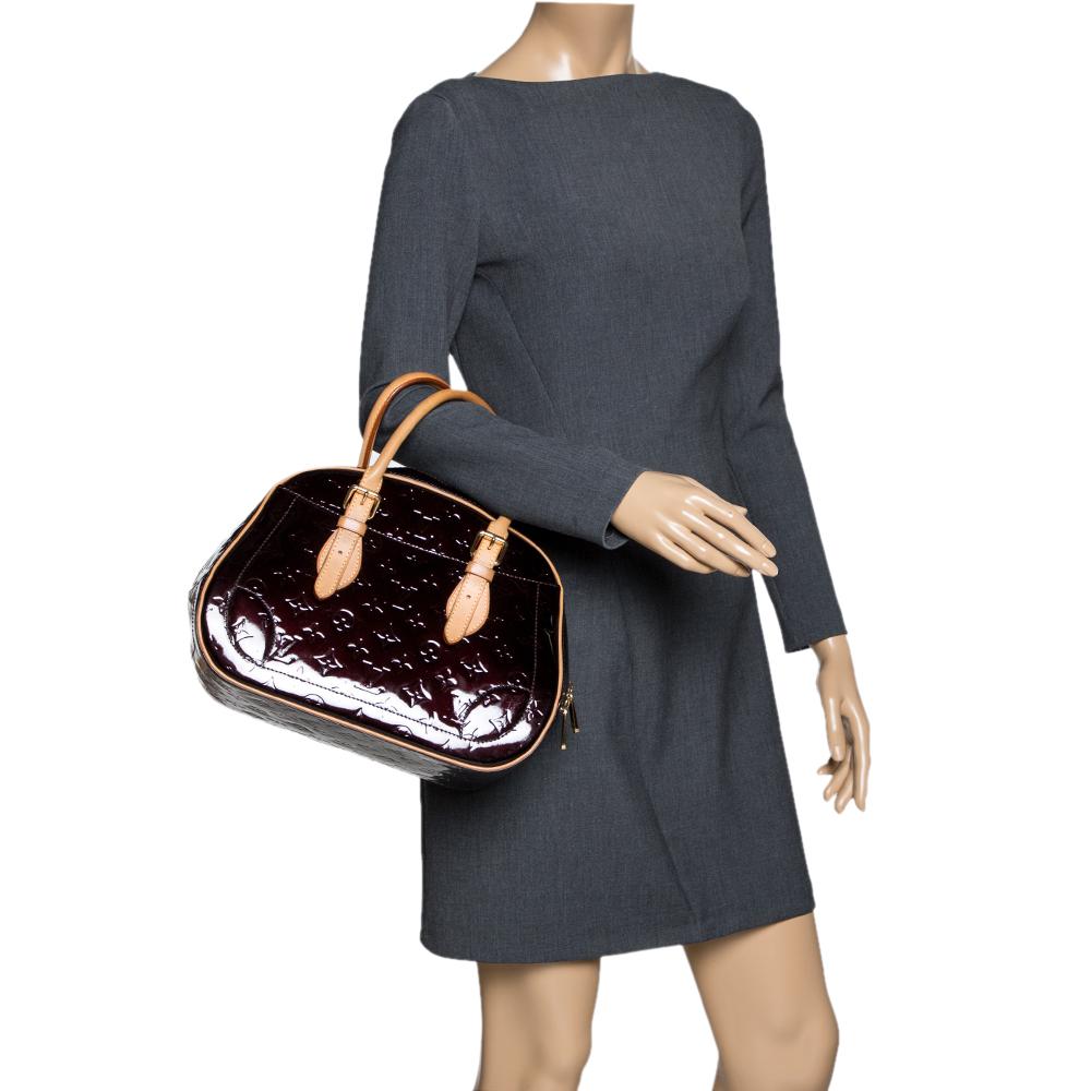 Black Louis Vuitton Amarante Monogram Vernis Summit Drive Bag