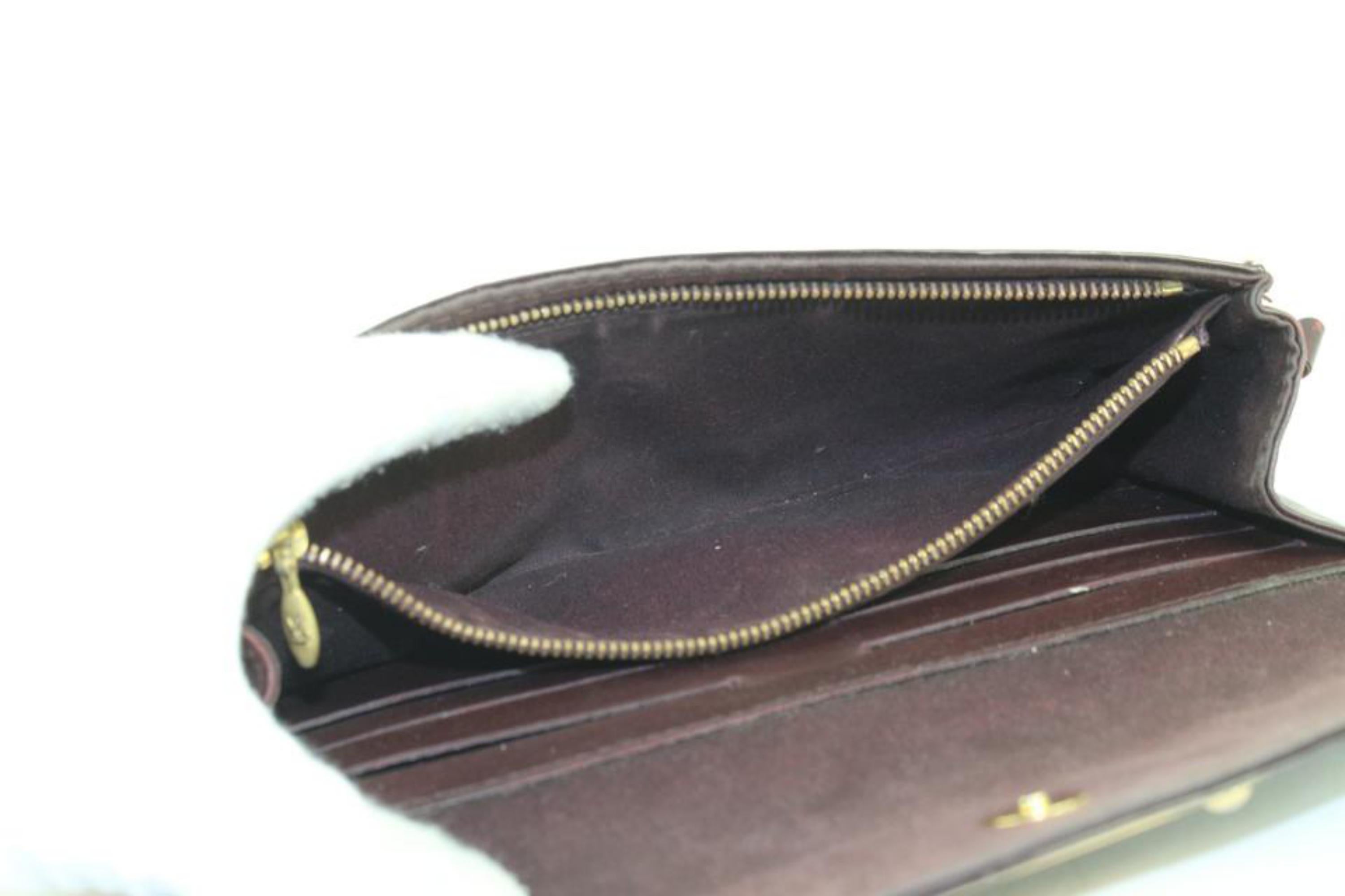 Black Louis Vuitton Amarante Monogram Vernis Sunset Boulevard Chain Bag 6LZ1026 For Sale