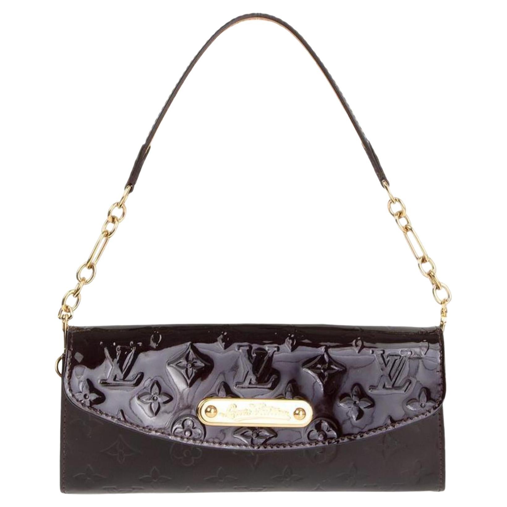 Louis Vuitton Amarante Monogram Vernis Sunset Boulevard Chain Bag 6LZ1026 For Sale