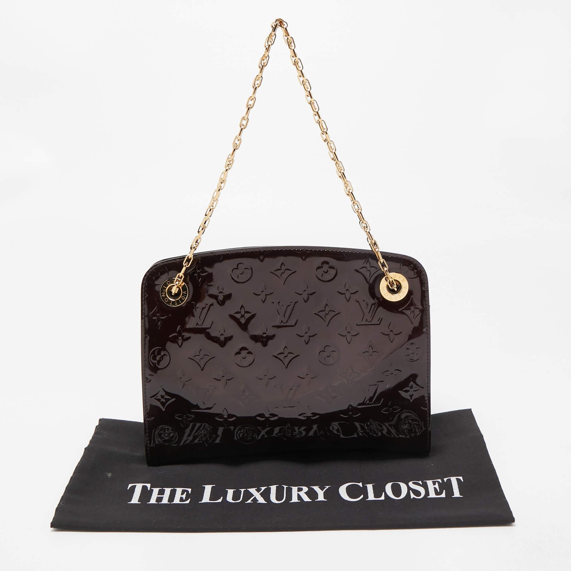 Louis Vuitton Amarante Monogram Vernis Virginia MM Bag 8