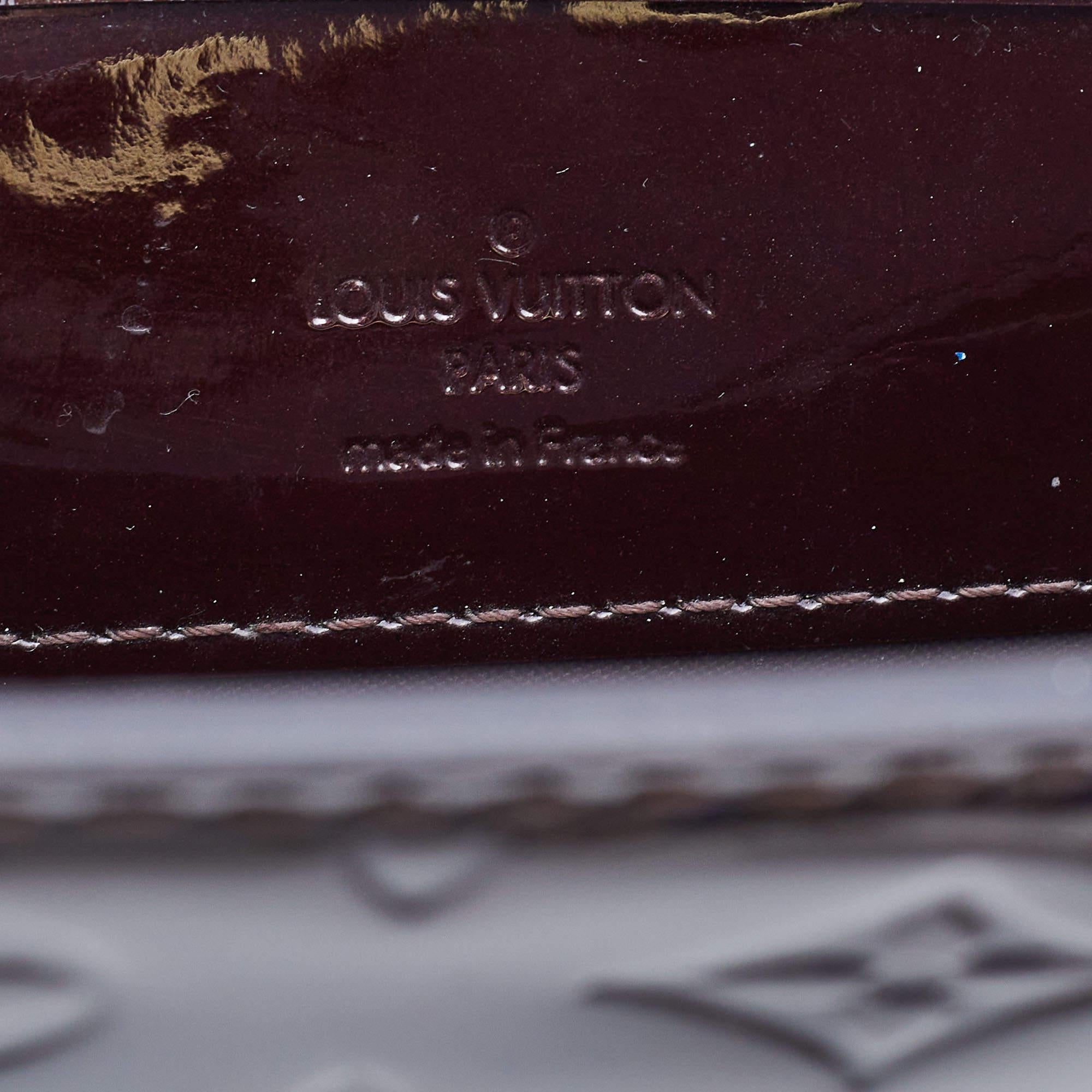 Louis Vuitton Amarante Monogram Vernis Virginia MM Bag For Sale 9