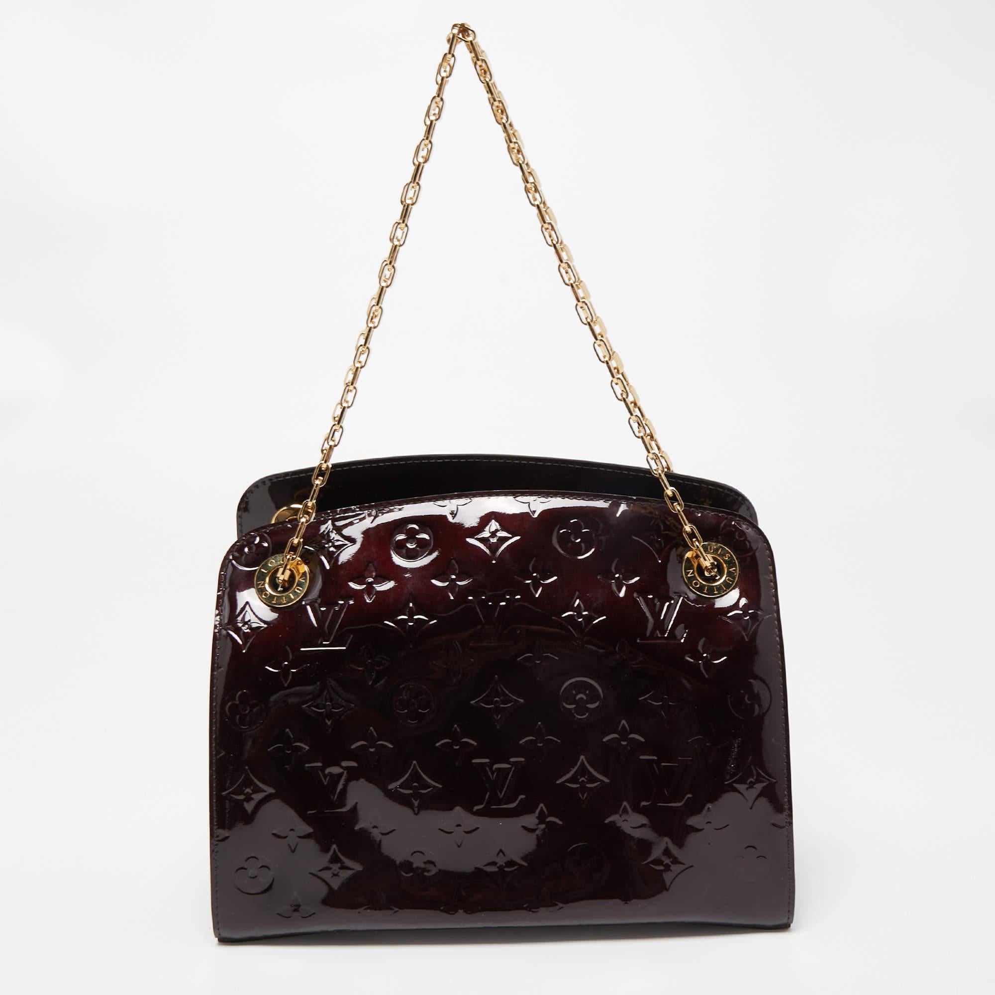 Women's Louis Vuitton Amarante Monogram Vernis Virginia MM Bag