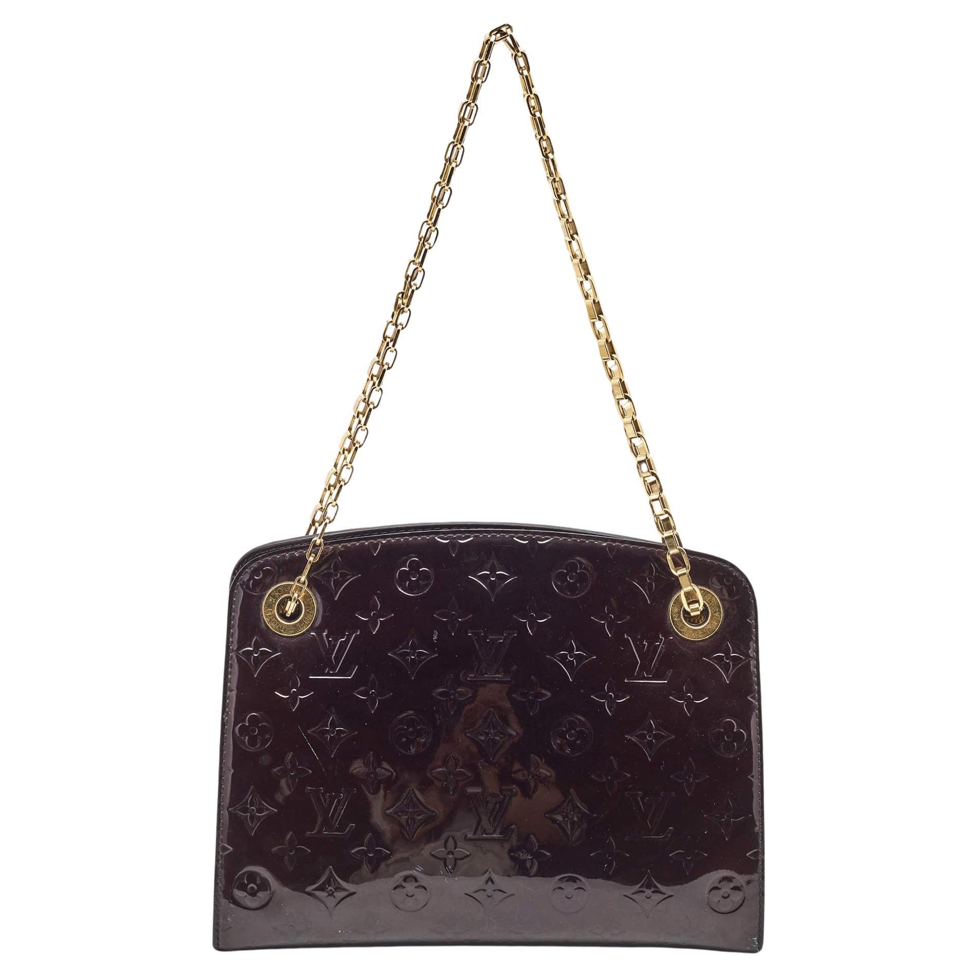 Louis Vuitton Amarante Monogram Vernis Virginia MM Bag For Sale