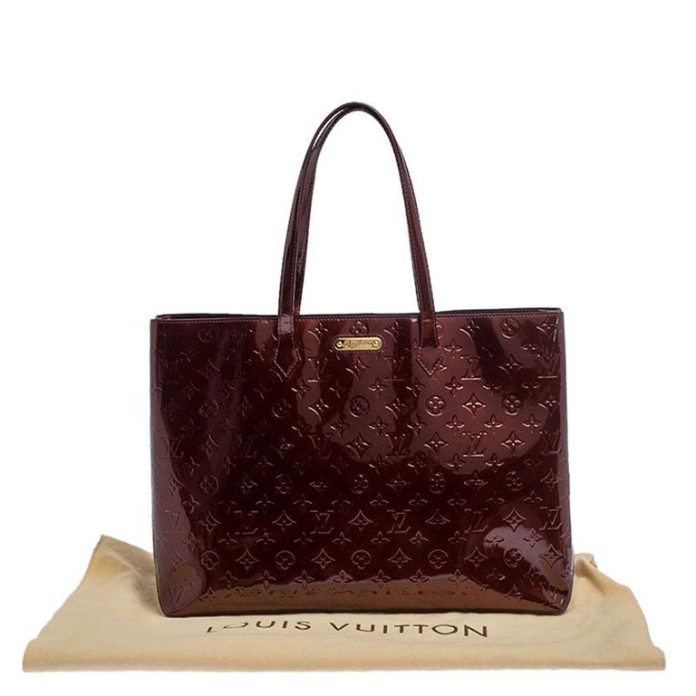 Louis Vuitton Amarante Monogram Vernis Wilshire GM Bag For Sale at