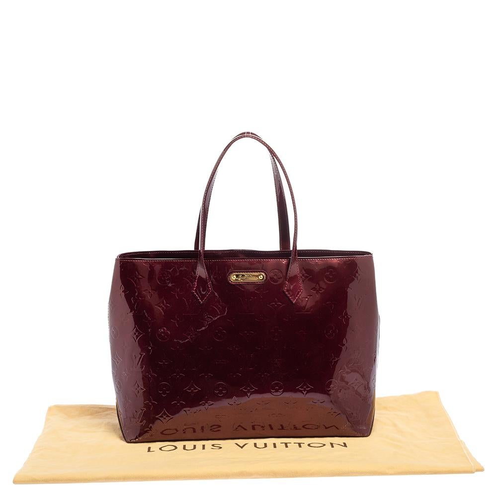 Louis Vuitton Amarante Monogram Vernis Wilshire MM Bag 8