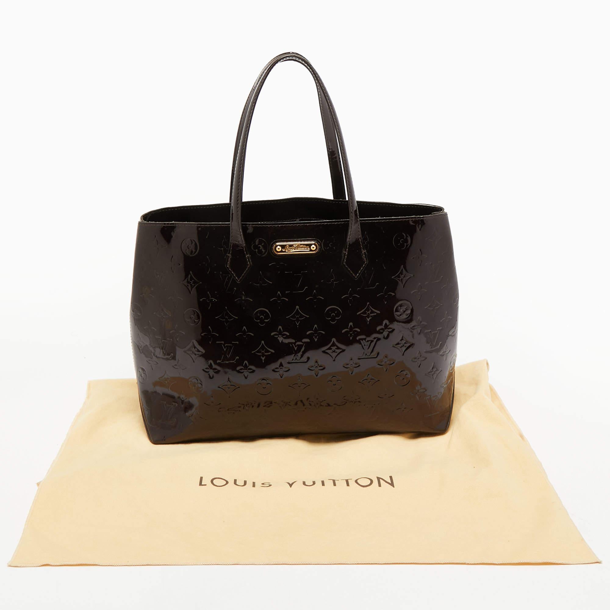 Louis Vuitton Amarante Monogram Vernis Wilshire MM Bag 10