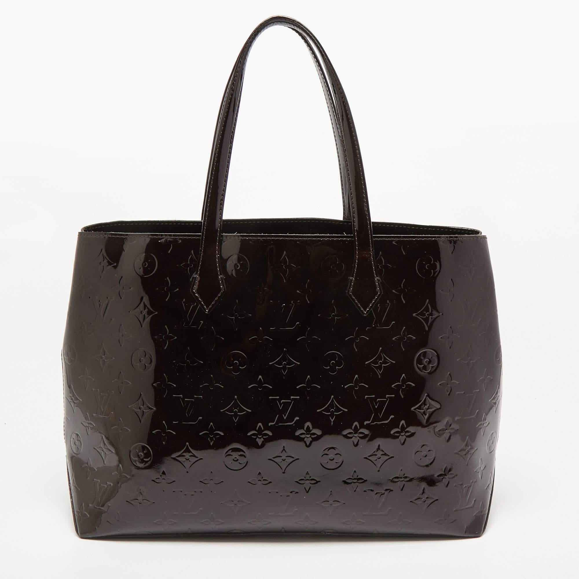Louis Vuitton Amarante Monogram Vernis Wilshire MM Bag 1
