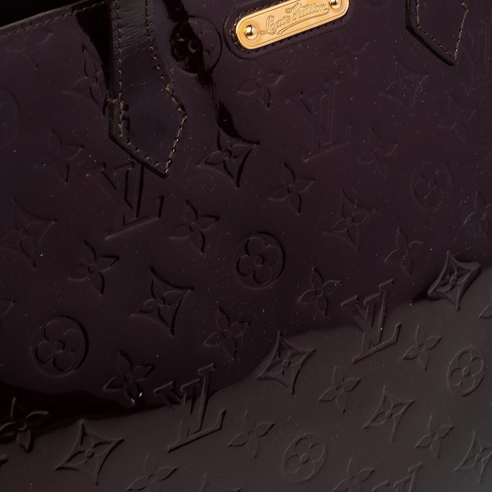Louis Vuitton Amarante Monogram Vernis Wilshire MM Bag In Good Condition In Dubai, Al Qouz 2