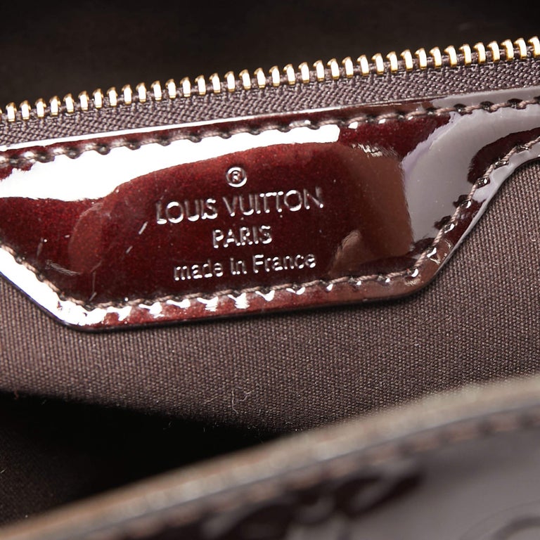 Louis Vuitton Amarante Monogram Vernis Wilshire MM Bag For Sale 4