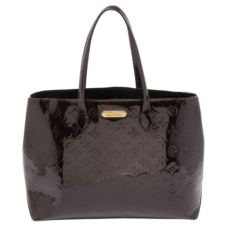 Louis Vuitton Amarante Monogram Vernis Wilshire MM Bag For Sale