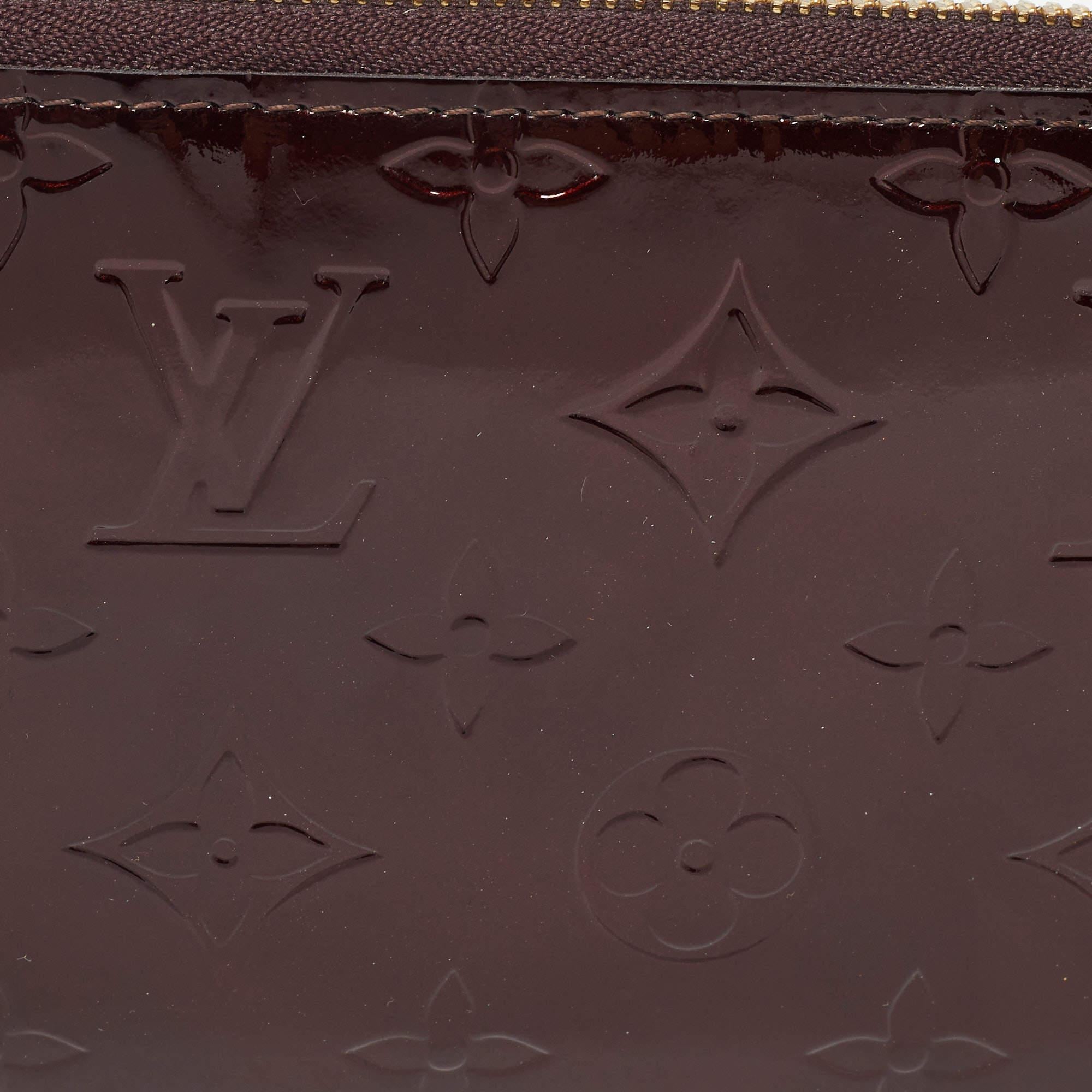 Louis Vuitton Amarante Monogram Vernis Zippy Wallet 5
