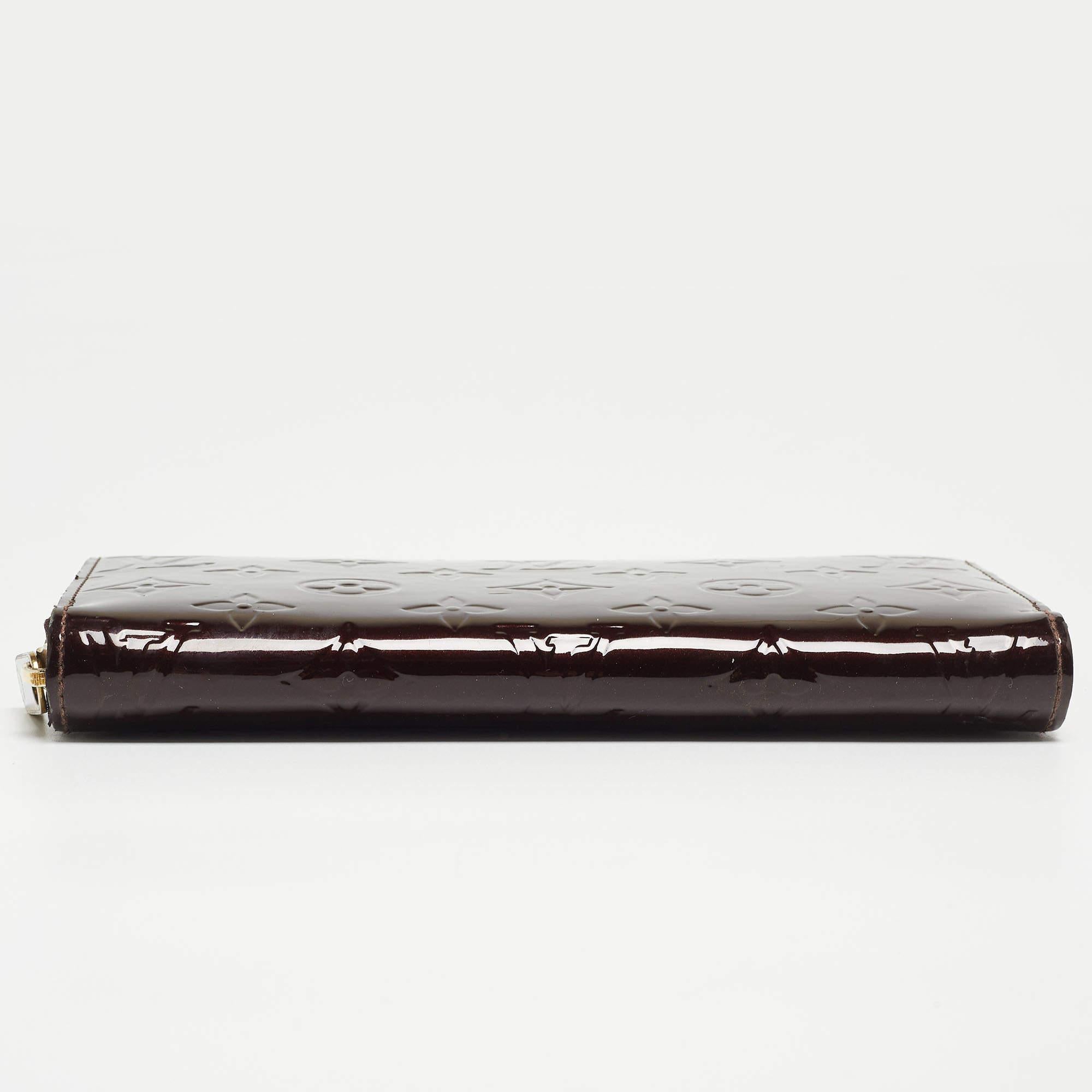 Louis Vuitton Amarante Monogram Vernis Zippy Wallet 1