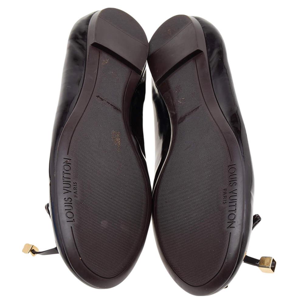 Louis Vuitton Amarante Patent Leather Ballet Flats Size 40.5 For Sale 1