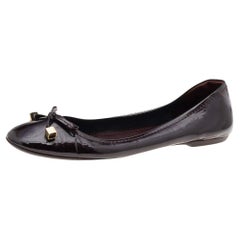 Used Louis Vuitton Amarante Patent Leather Ballet Flats Size 40.5