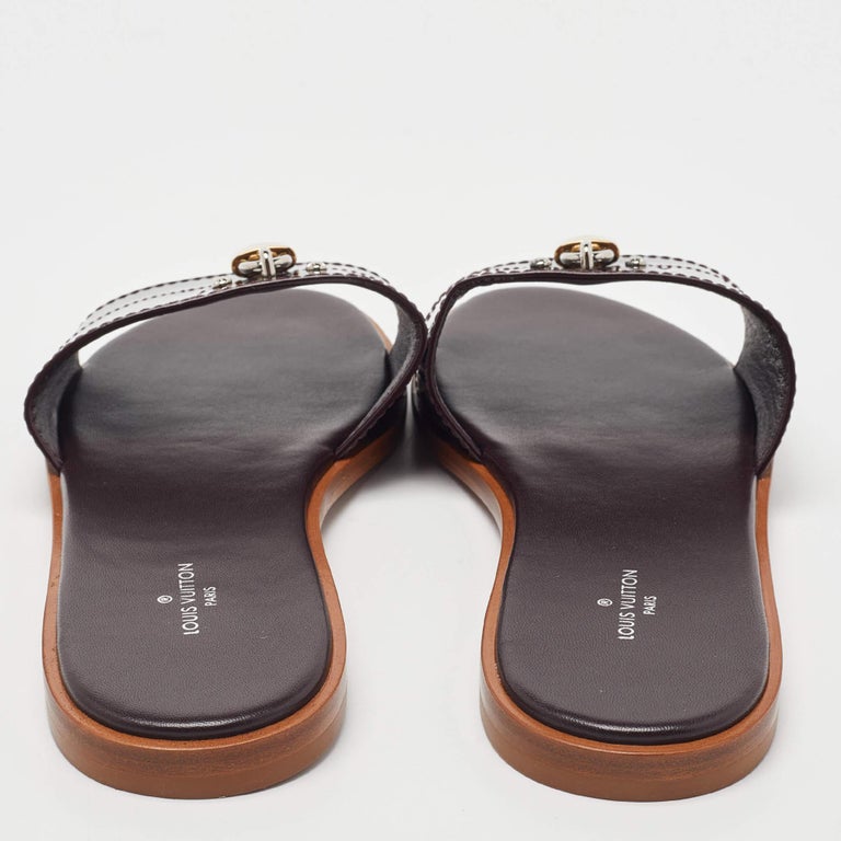 Louis Vuitton Amarante Patent Leather Lock It Sandals Size 40 Louis Vuitton  | The Luxury Closet