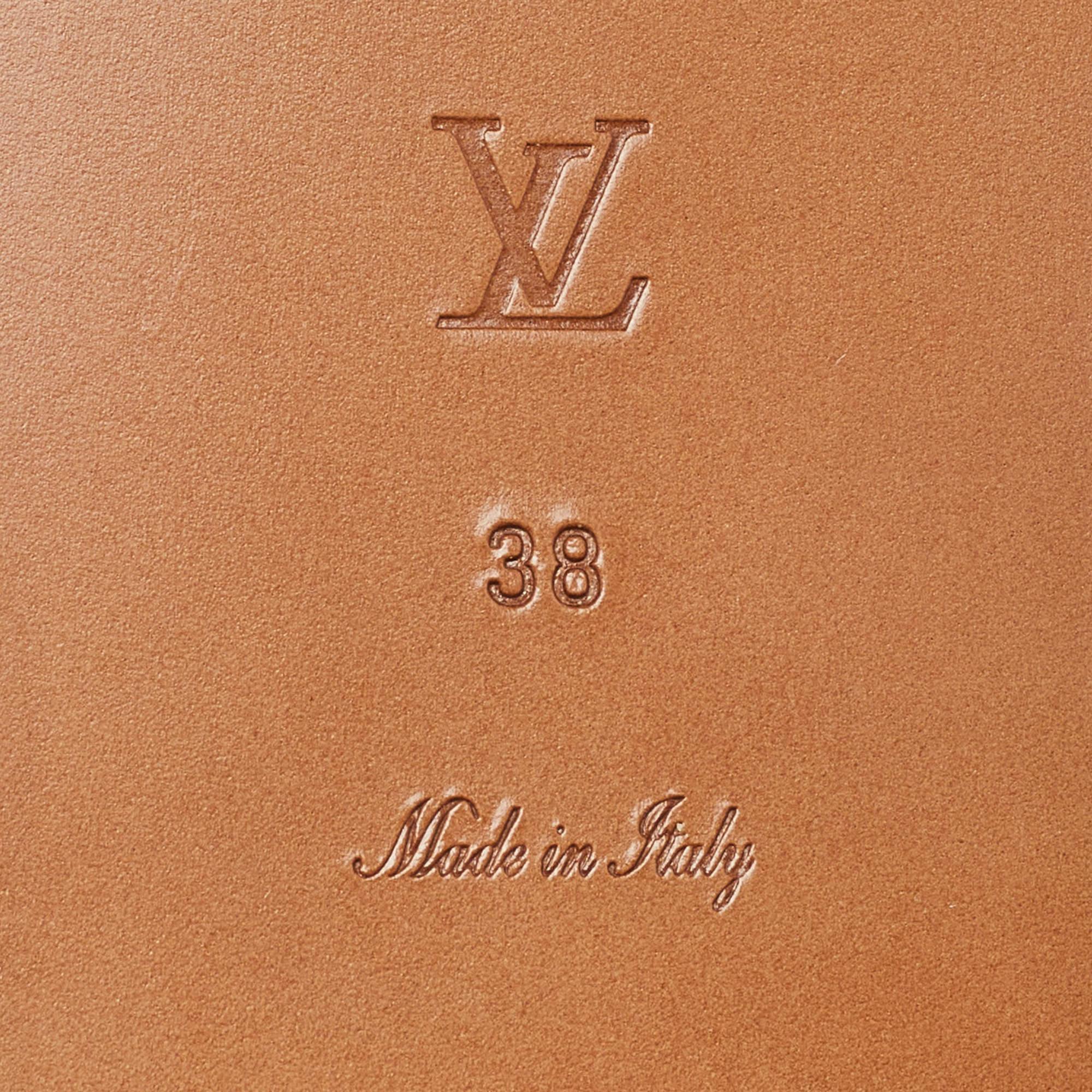 Louis Vuitton Amarante Patent Leather Lock It Flat Sandals Size 38 1