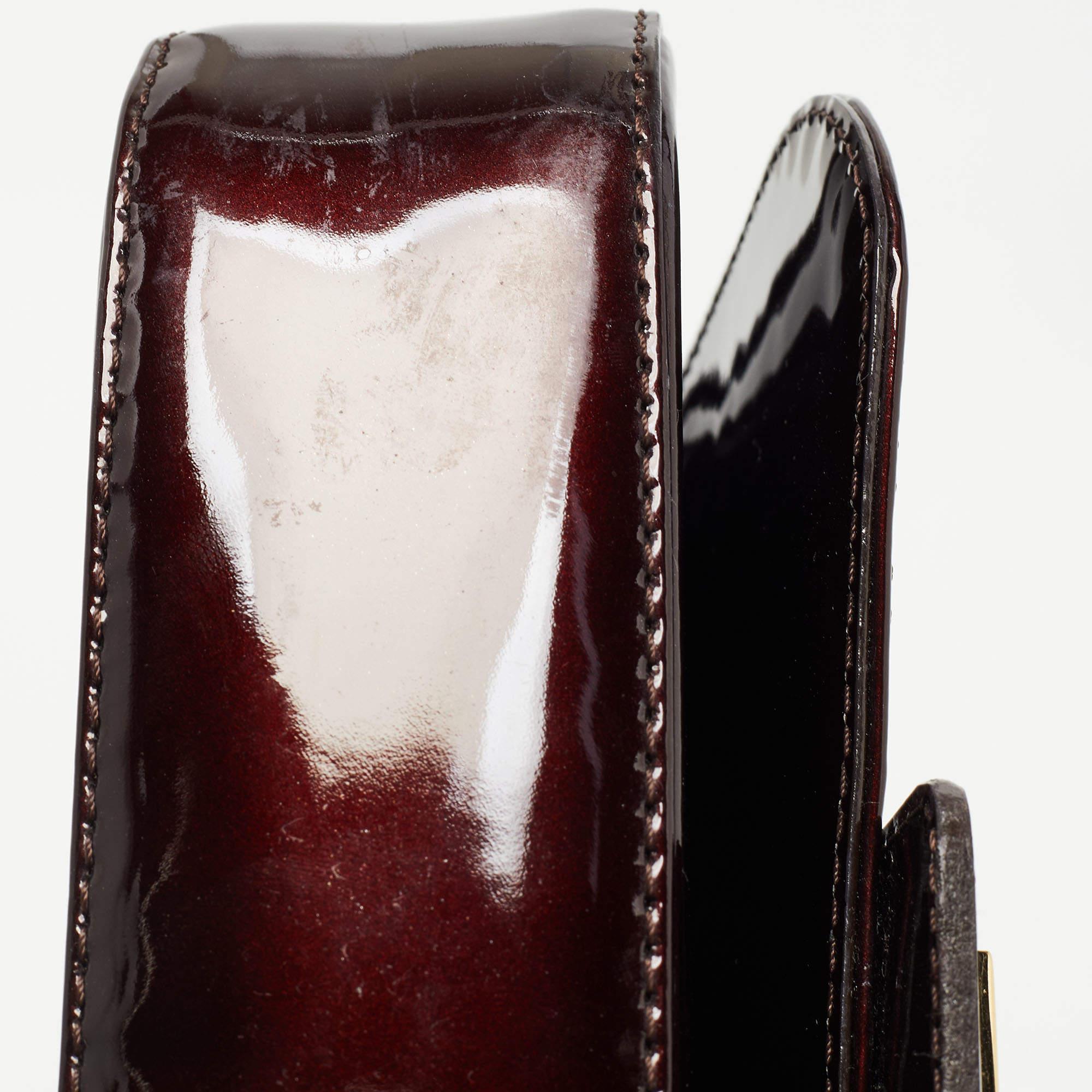 Louis Vuitton Amarante Patent Leather Sobe Clutch 6