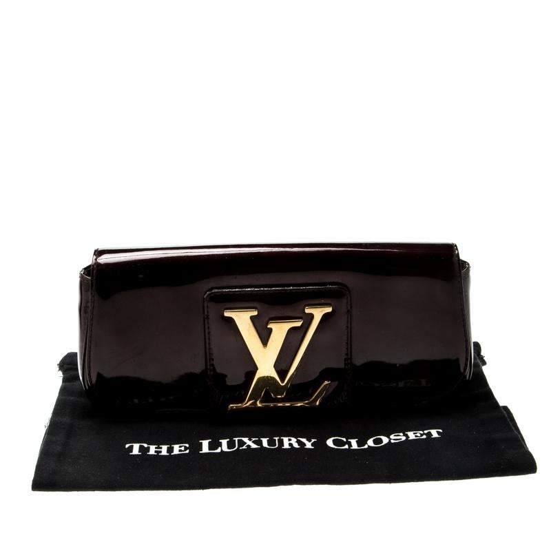 Louis Vuitton Amarante Patent Leather Sobe Clutch 7