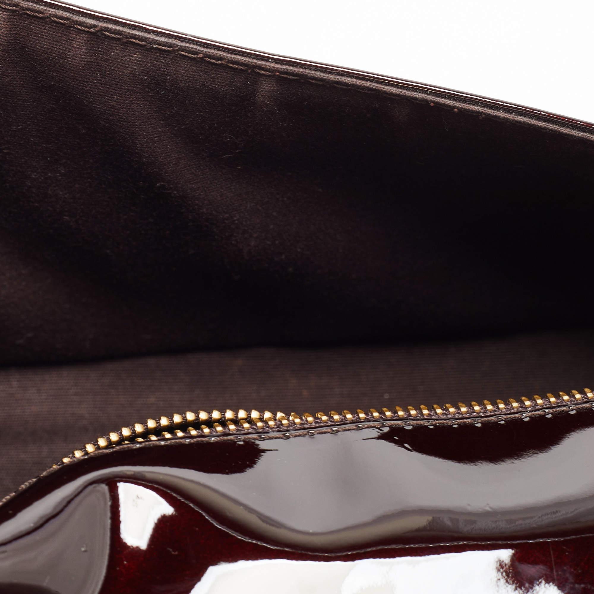 Louis Vuitton Amarante Patent Leather Sobe Clutch 14