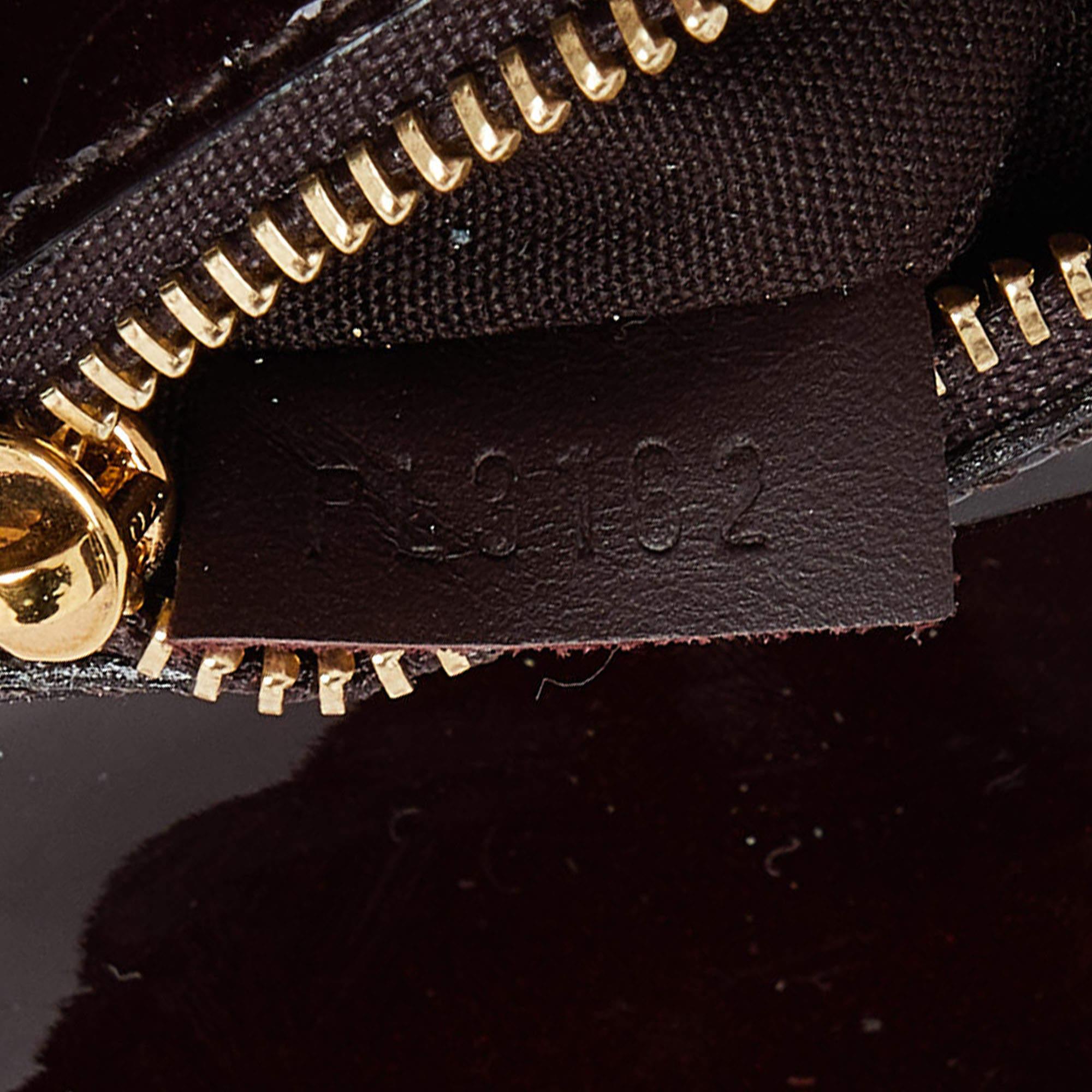 Louis Vuitton Amarante Patent Leather Sobe Clutch For Sale 1