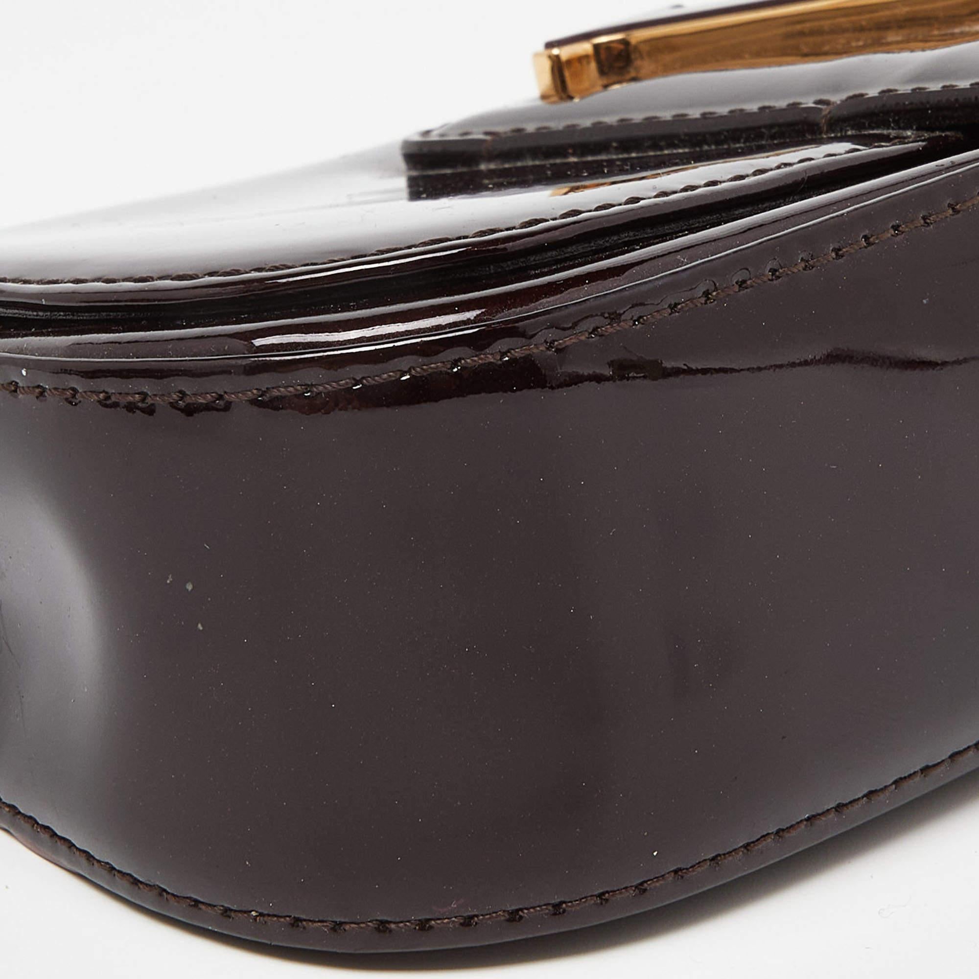 Louis Vuitton Amarante Patent Leather Sobe Clutch 2