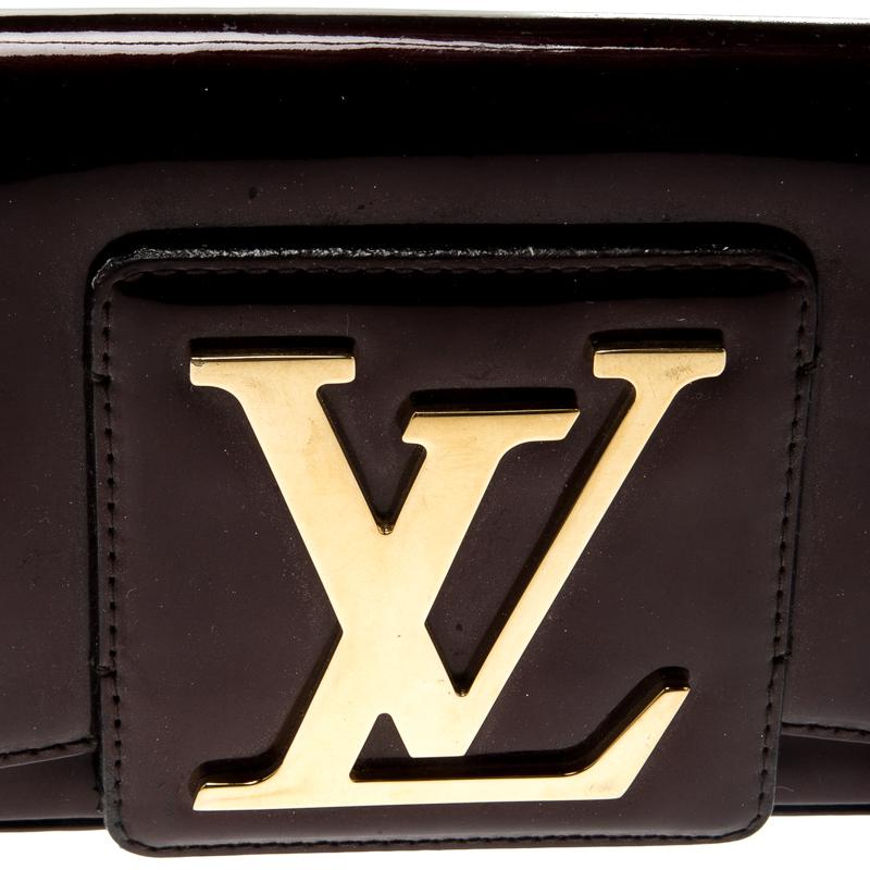 Louis Vuitton Amarante Patent Leather Sobe Clutch 4