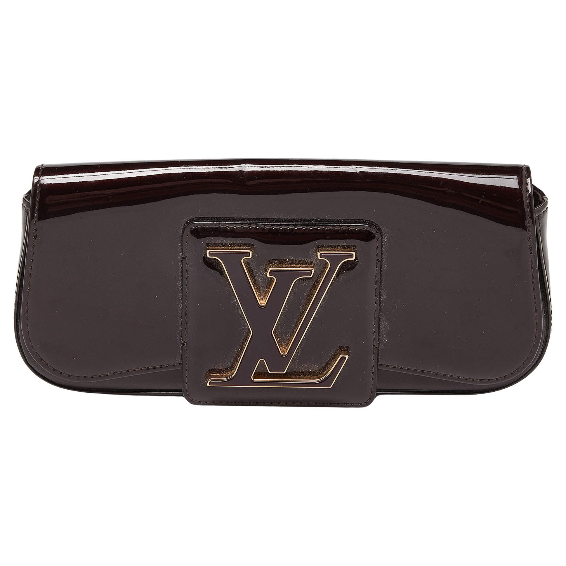 Louis Vuitton Amarante Patent Leather Sobe Clutch For Sale