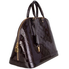 LOUIS VUITTON Amarante purple Monogram Vernis leather ALMA GM Bag