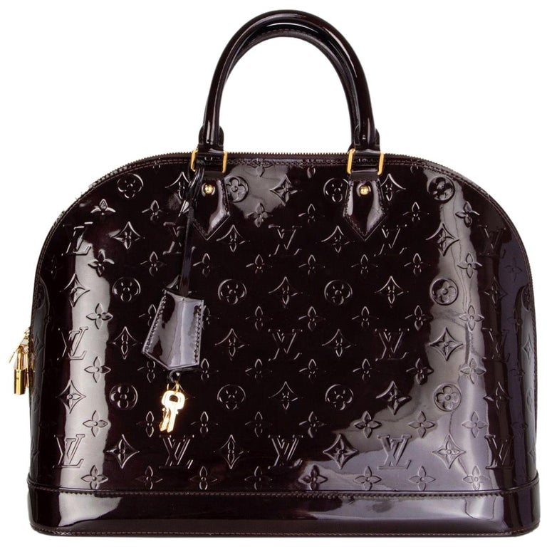 Louis Vuitton Alma PM Amarante Vernis Patent Leather Bag.