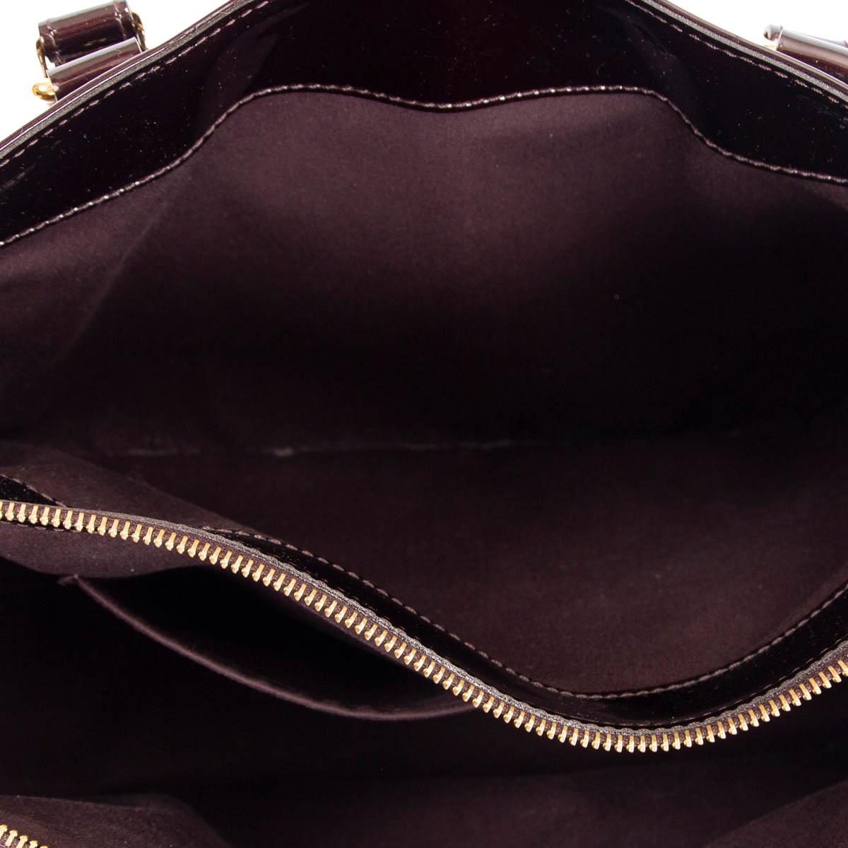 LOUIS VUITTON Amarante purple Monogram Vernis leather MELROSE AVENUE Bag In Excellent Condition In Zürich, CH