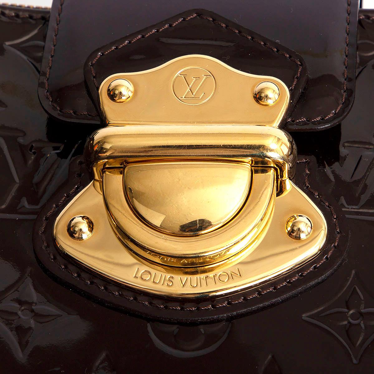 Women's LOUIS VUITTON Amarante purple Monogram Vernis leather MELROSE AVENUE Bag For Sale