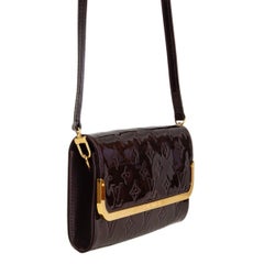 LOUIS VUITTON Amarante purple Monogram Vernis ROSSMORE MM Shoulder Bag