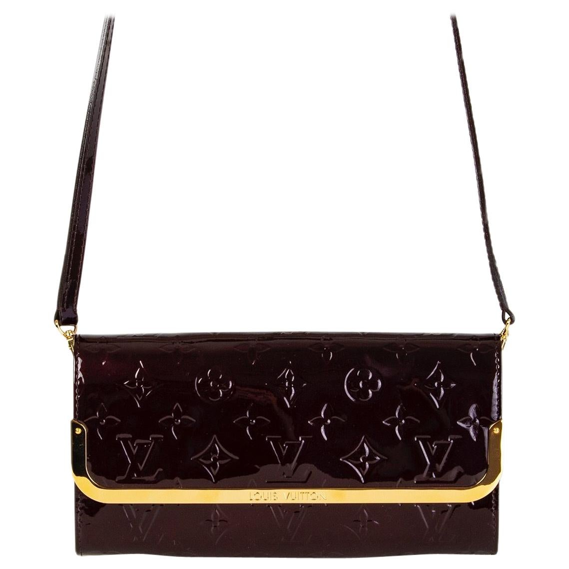 LOUIS VUITTON Amarante purple Monogram Vernis ROSSMORE MM Shoulder Bag