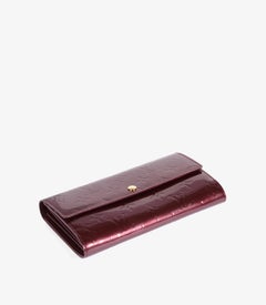 Louis Vuitton Amarante Red Monogram Vernis Leather Sarah Wallet