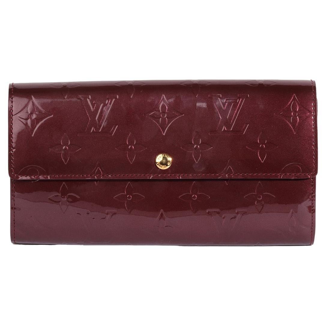 Louis Vuitton Amarante Red Monogram Vernis Leather Sarah Wallet