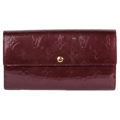Louis Vuitton Amarante Red Monogram Vernis Leather Sarah Wallet