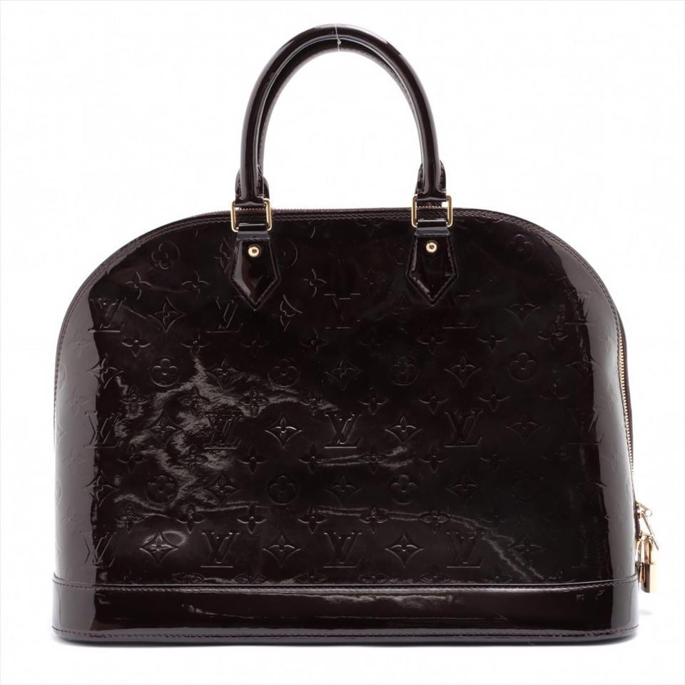 Women's Louis Vuitton Amarante Vernis Alma GM Bowler Bag 15LV712