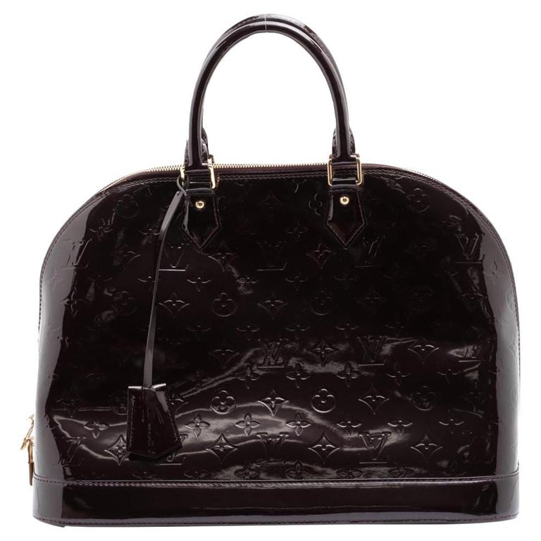 Louis Vuitton Amarante Vernis Alma GM Bowler Bag 15LV712 For Sale at 1stDibs